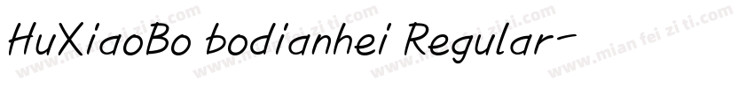 HuXiaoBo bodianhei Regular字体转换